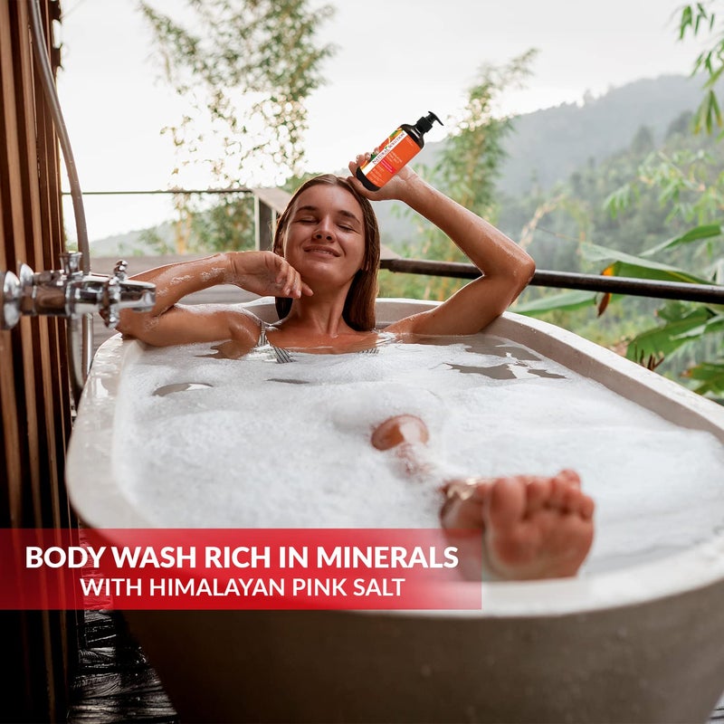 Natural Solution Body Wash, Formulated with Organic Blood Orange Extracts with Himalayan Pink Salt, Revitalizes & Refreshing Your Skin, 17 fl oz/Each â€“ Pack of 3 - Image 5